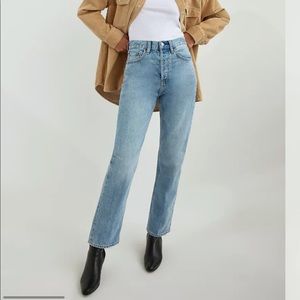 DENIM FORUM JONI HIGH RISE LOOSE 29L STRAIGHT LEG JEANS